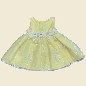 Youngland Yellow Dress with White Embroidery